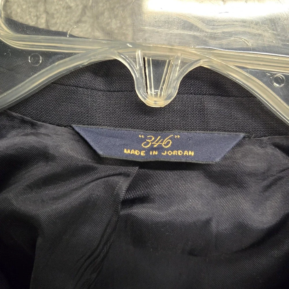 Brooks Brothers 346 Stretch Wool Blazer Jacket Men 46R Modern Business Navy Blue